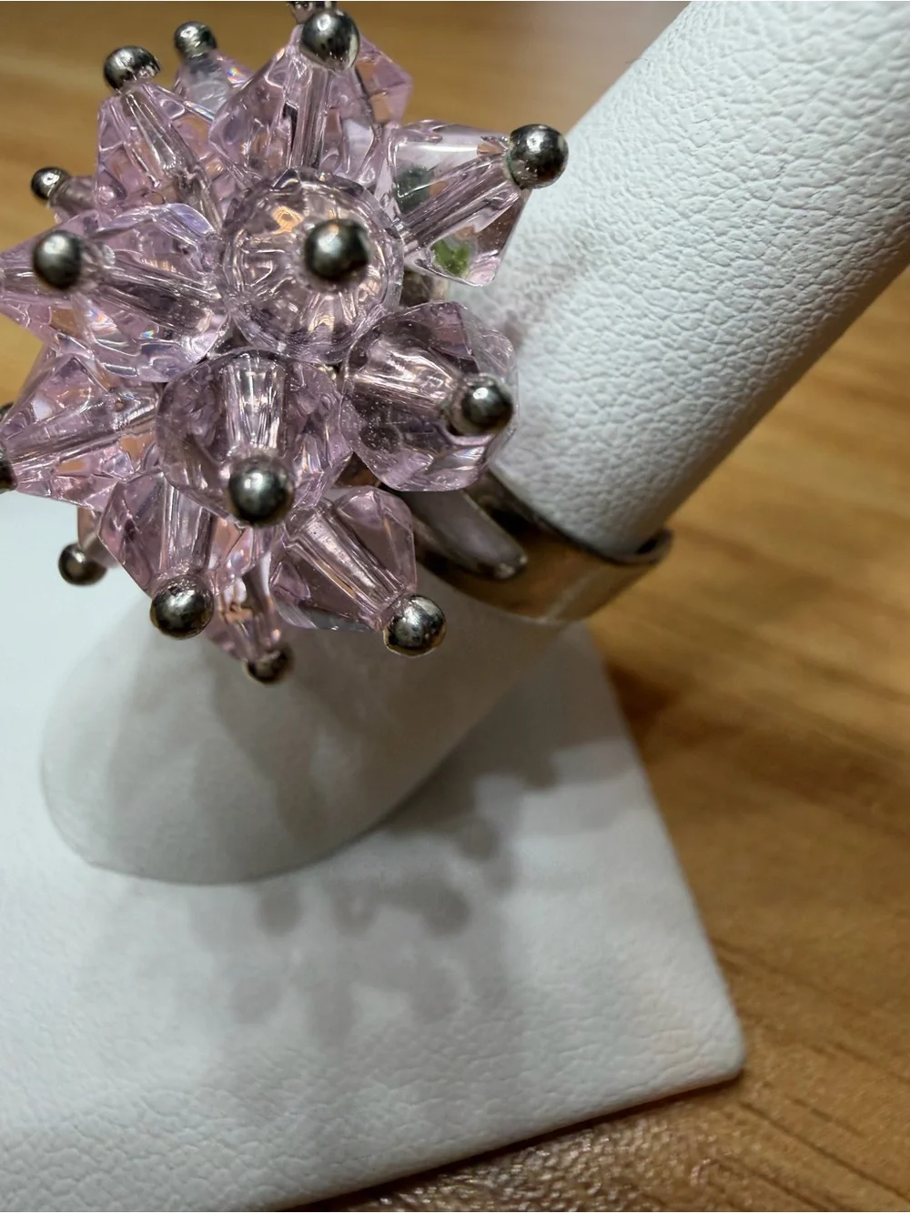 Pink Cluster costume Statement Ring
